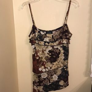 Brown Floral Tank